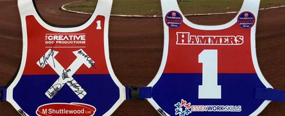 Thurrock Hammers Speedway Signed bib